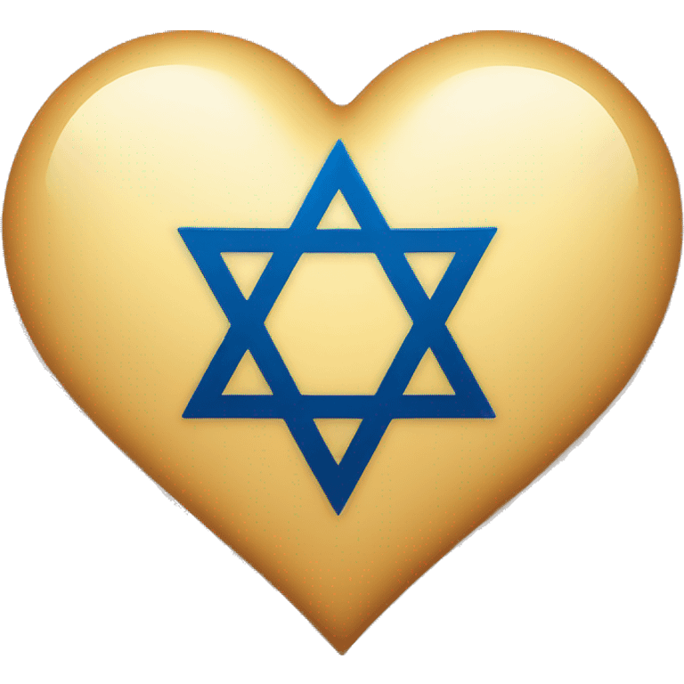 Heart with Jewish star in it emoji