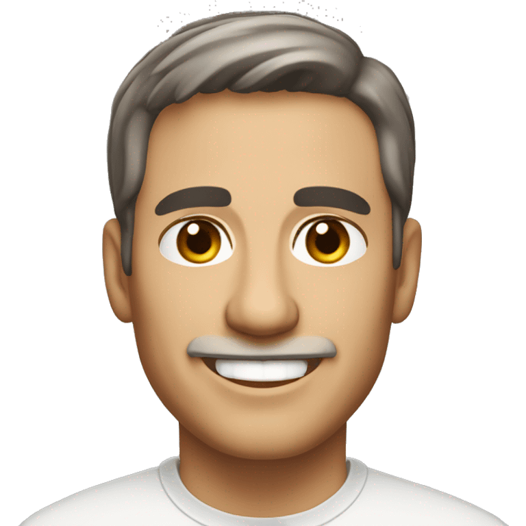 An mature Italian man with light skin, short dark brown  hair, a smiling face emoji