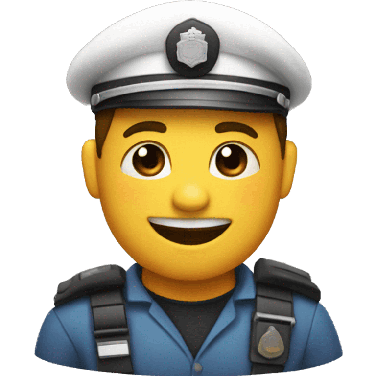 security guard on yoga matt emoji