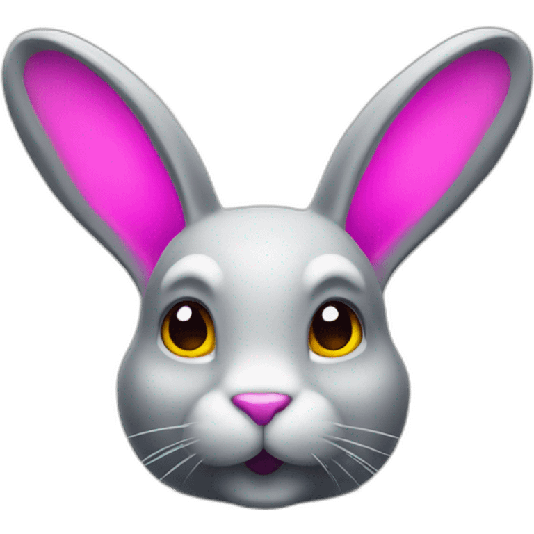 neon rabbit attention emoji