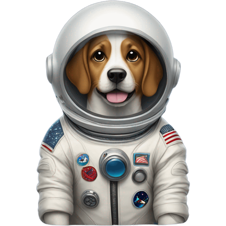 Dog wearing a astronaut suit  emoji