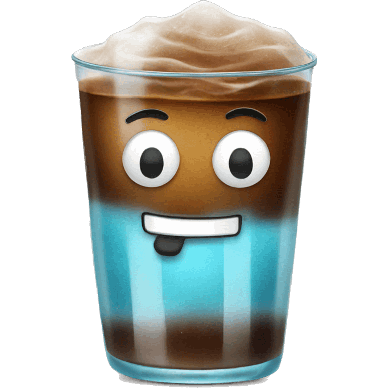 Glass of ice coffe emoji