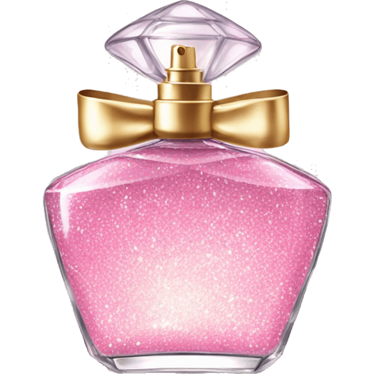 Fairy light pink perfume glitter with bow emoji