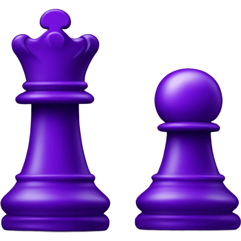 purple chess piece pawn split down the middle with a dark purple  emoji