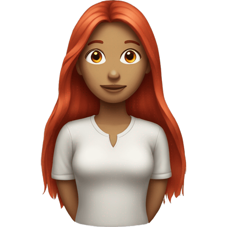 Red long hair girl emoji