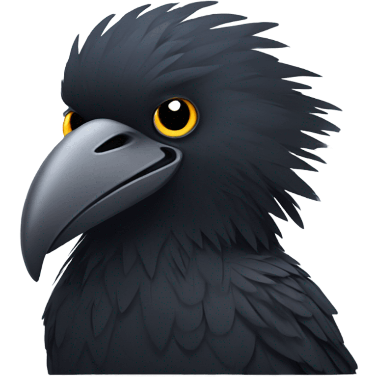 Crow with bad haircut  emoji