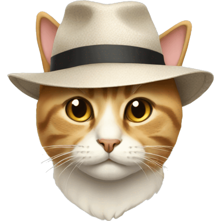 Cat wearing a hat emoji