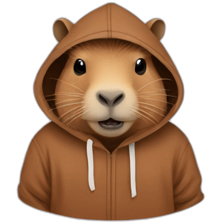 capybara with oversize hoodie emoji