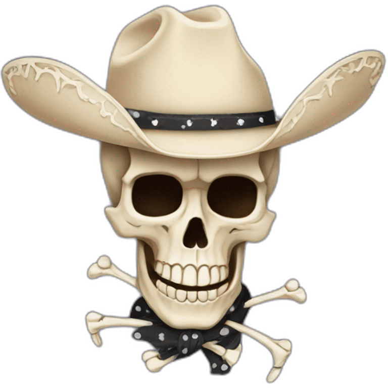 cowboy skeleton bandana emoji