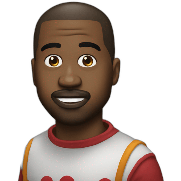 kanye west as aa clown emoji