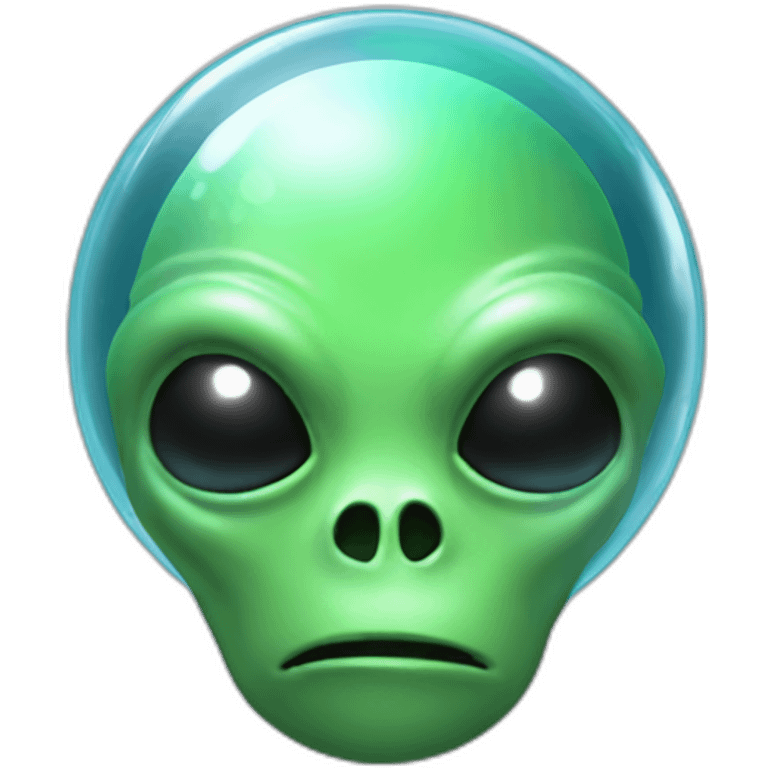 alien head in bubble emoji