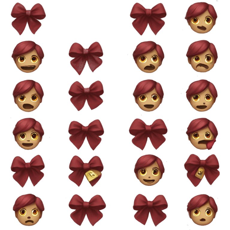 Dark red bow  emoji