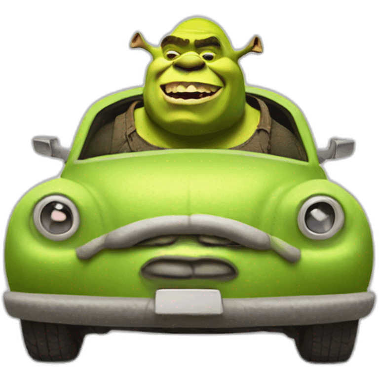 Shrek as a Car emoji