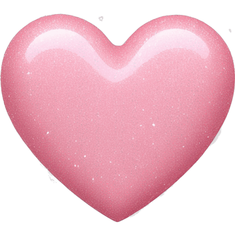 Light pink heart with glitter emoji