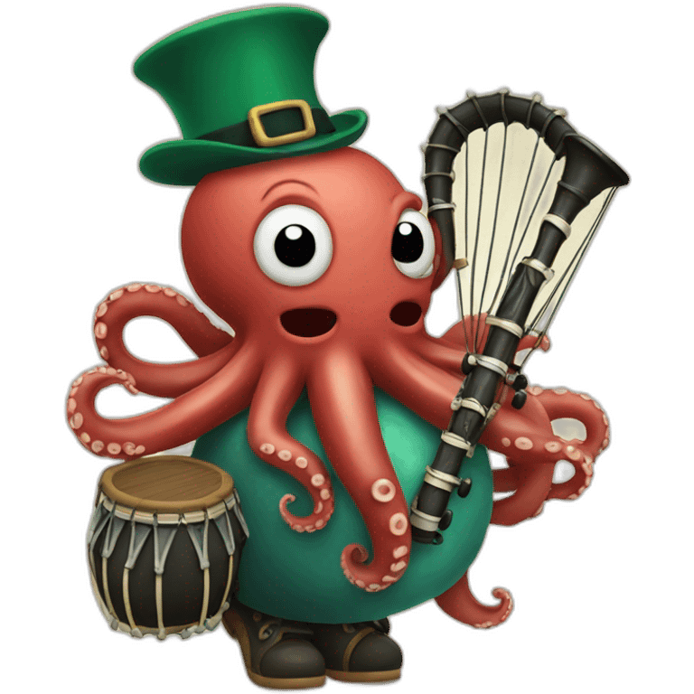 octopus playing a bagpipe emoji