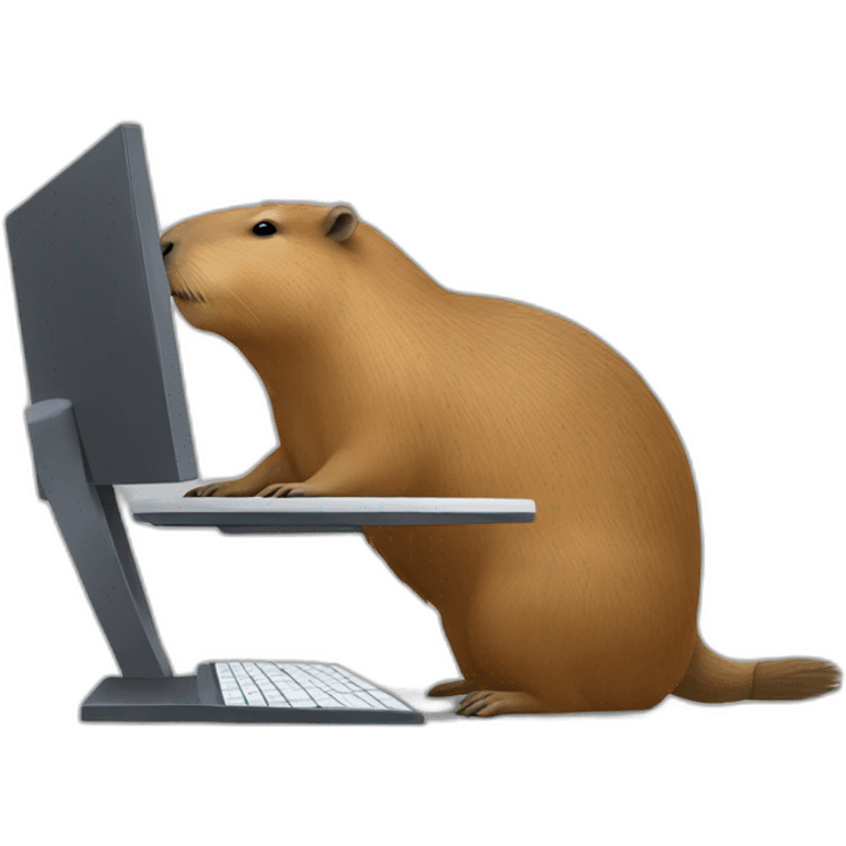 capybara at computer emoji