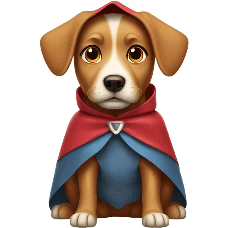 Dog wearing a cape emoji