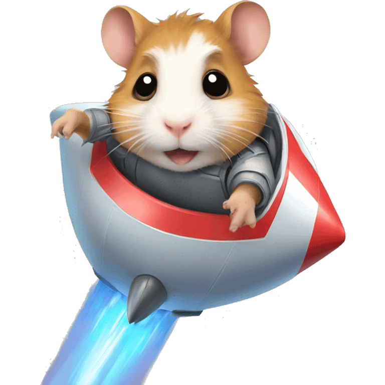 Hamster on Lance rocket emoji