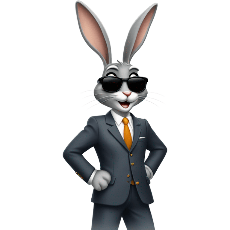 BUGS BUNNY IN A SUIT WITH SUNGLASS emoji