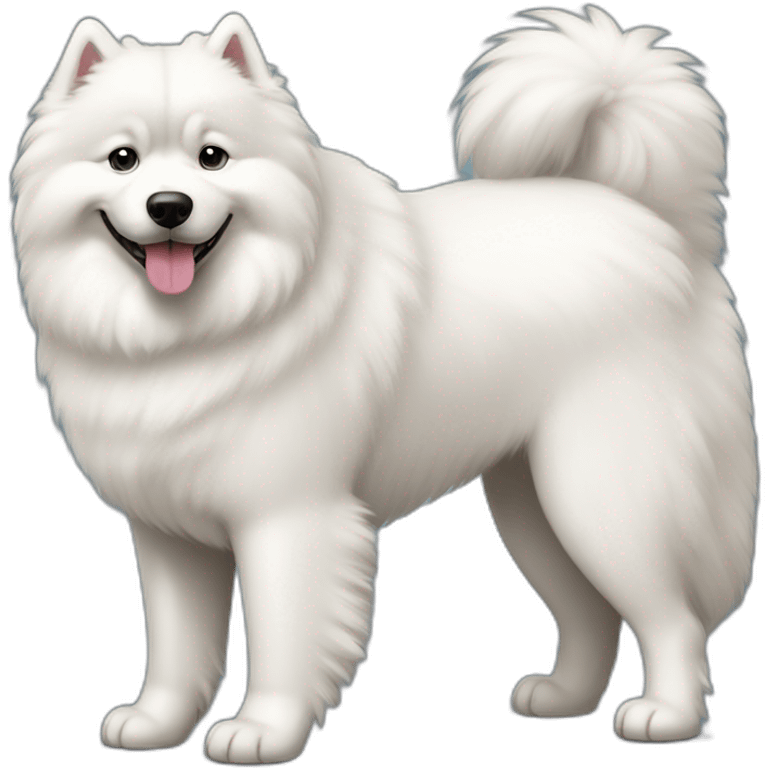 Samoyed standing emoji