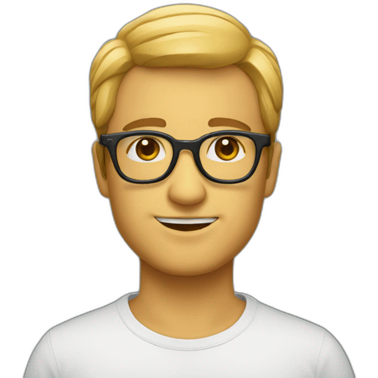 Homme lunettes emoji