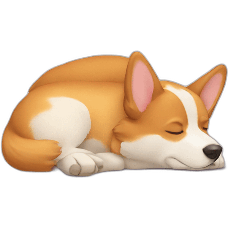 corgi sleeping emoji