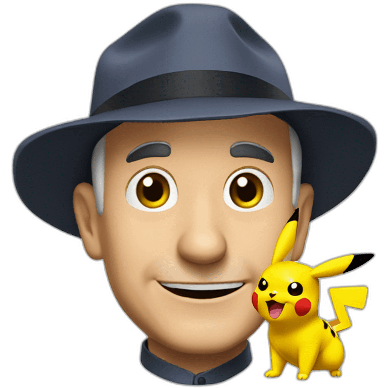 Louis de Funès avec Pikachu emoji