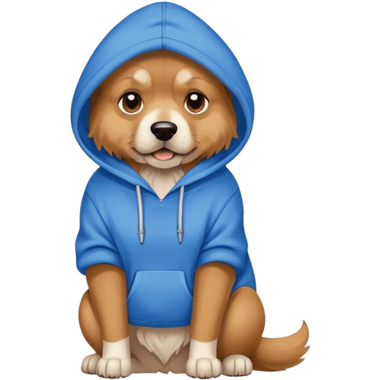 Dog wearing a hoodie emoji