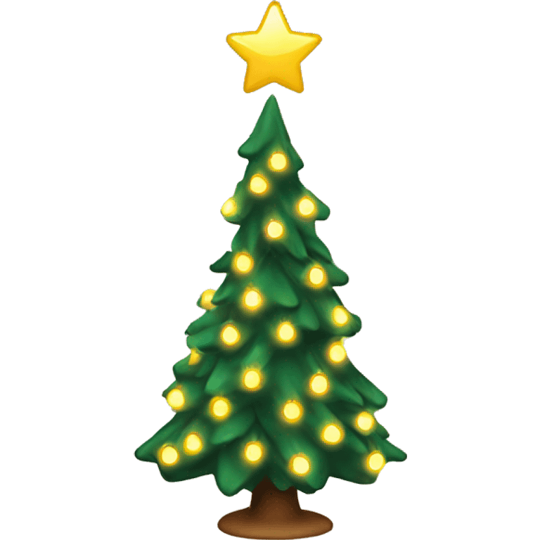 Christmas tree with lights emoji