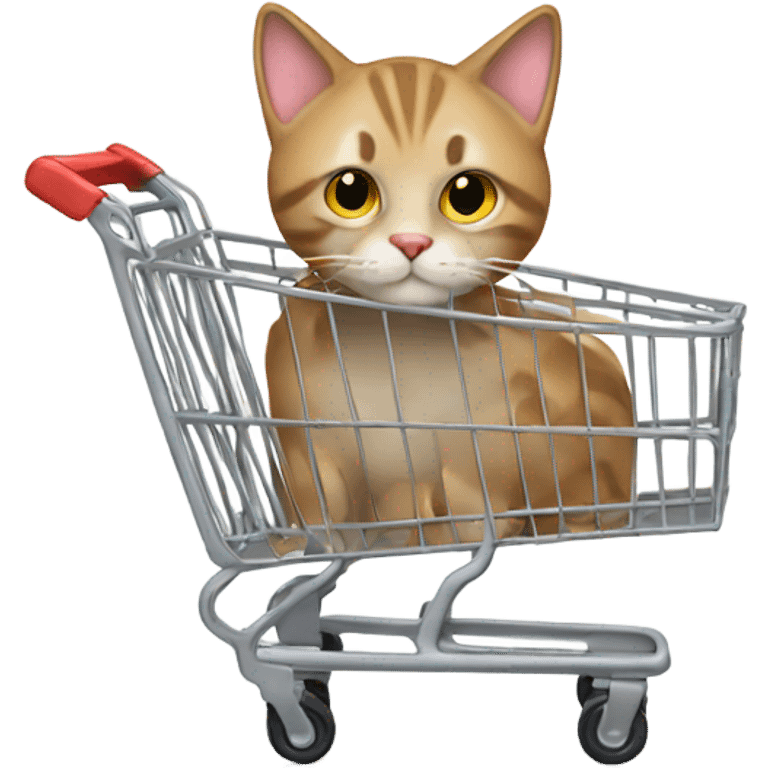 Cat in shopping cart emoji