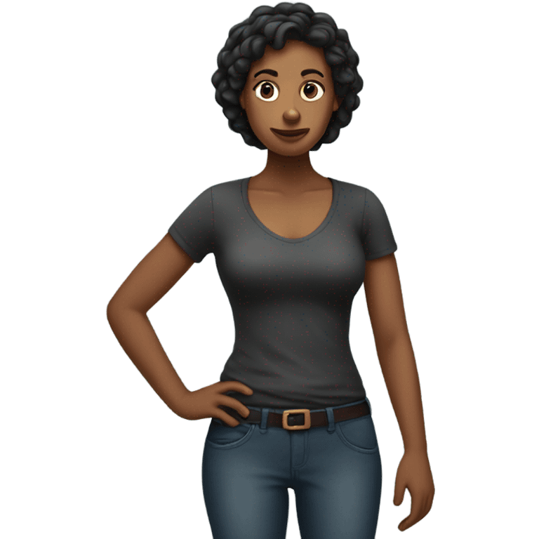 Woman with hands on hips  emoji