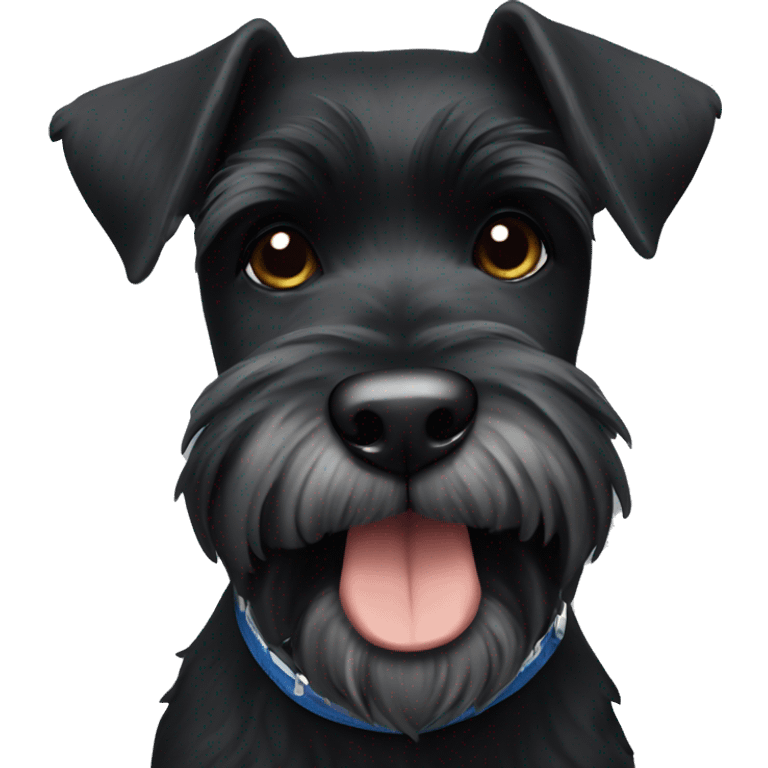 Black miniature schnauzer emoji