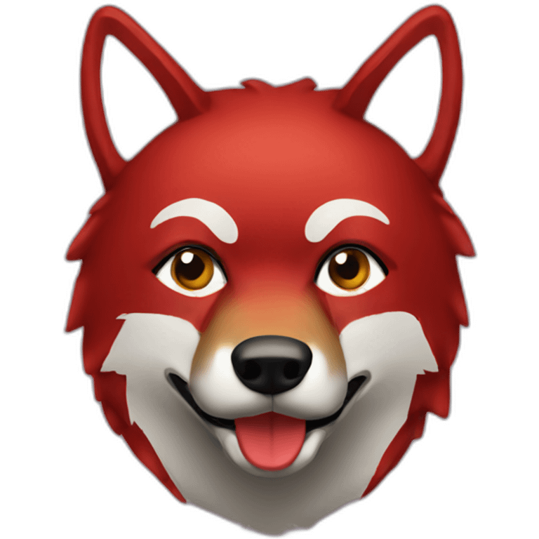 Red Wolf wearing balaclava emoji