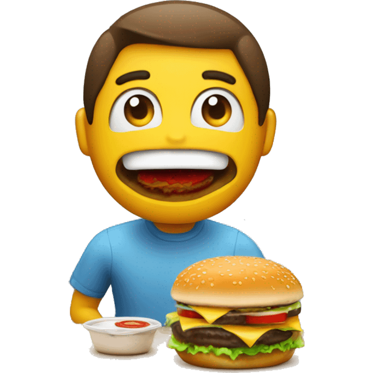 Un mono comiendo hamburguesa  emoji