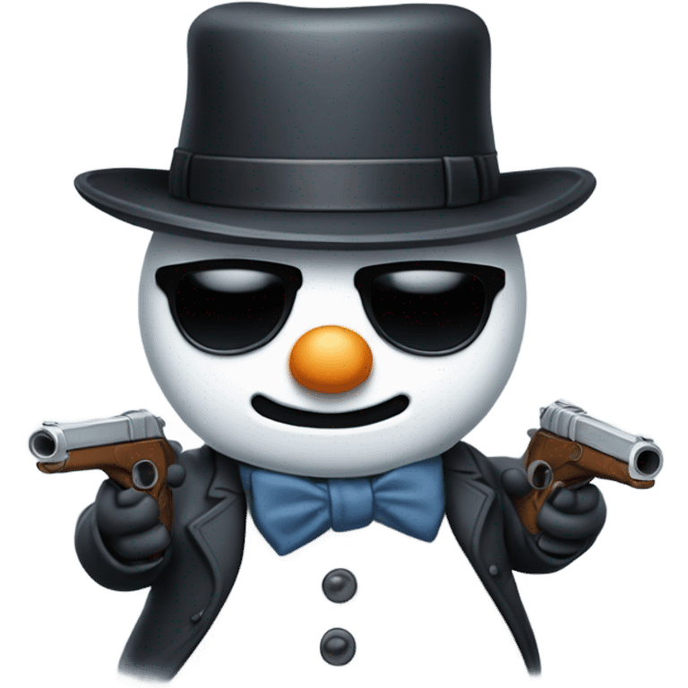 Gangster snowman  emoji