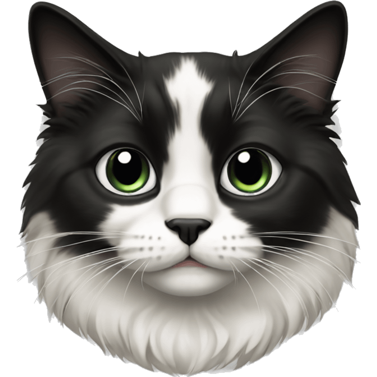 Black and white ragdoll cat  emoji