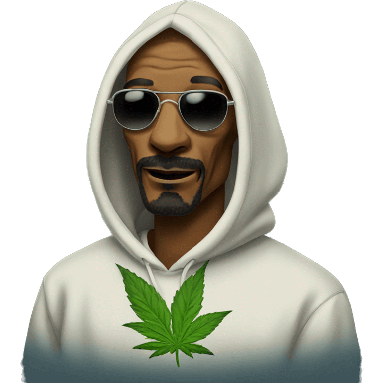 Snoop dogg with a weed hoodie emoji