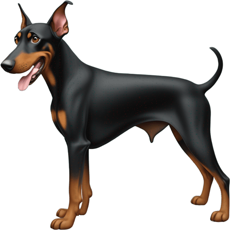 Doberman dog who farted and it smells emoji