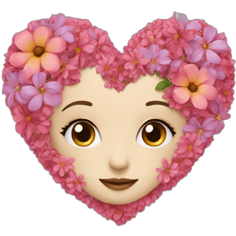 Des coeur en fleurs emoji