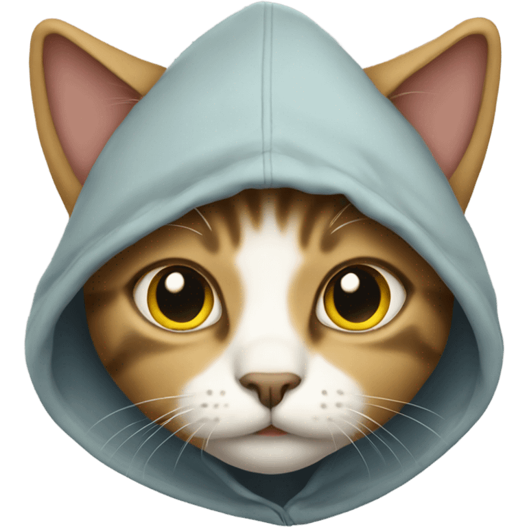 Cat with hoodie emoji