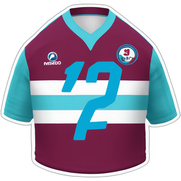 Burgundy blue striped Trabzonspor jersey emoji