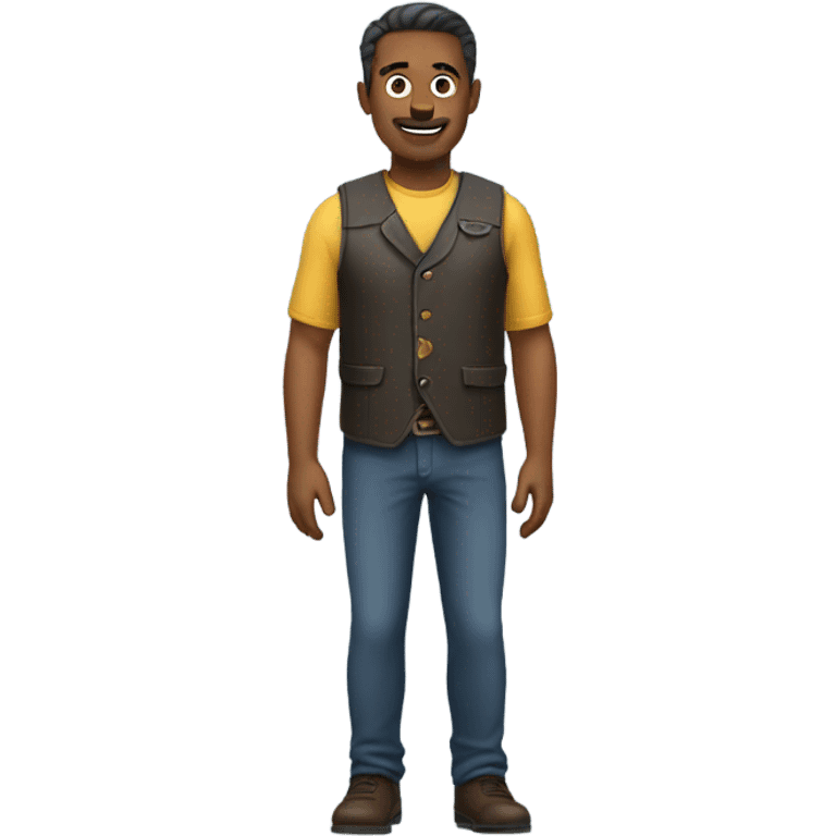 Make a man with vest  emoji