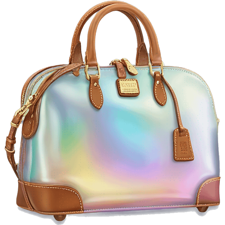 Realistic iridescent pastel Dooney and Bourke satchel hand bag. emoji