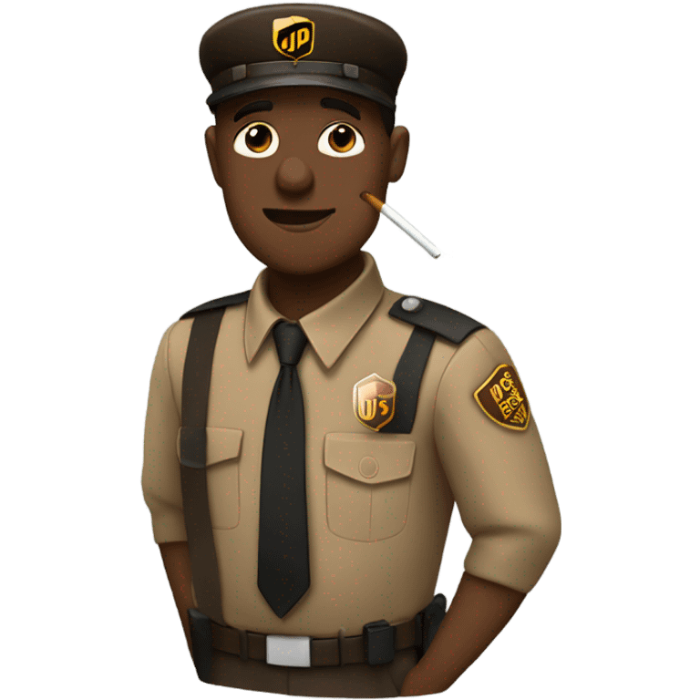 UPS man smoking cigarette  emoji