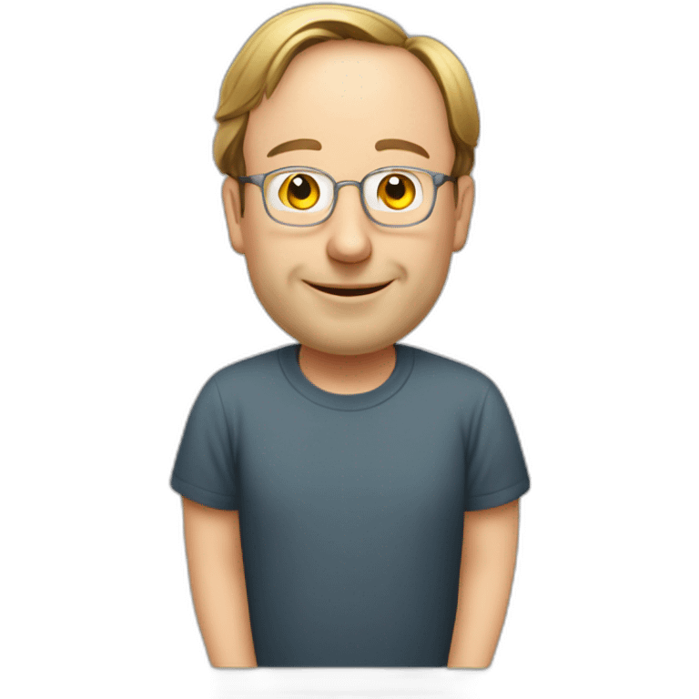 Linus torvalds with linux emoji