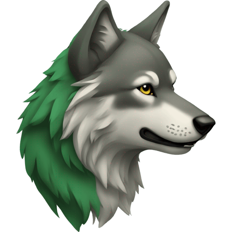 Wolf green emoji