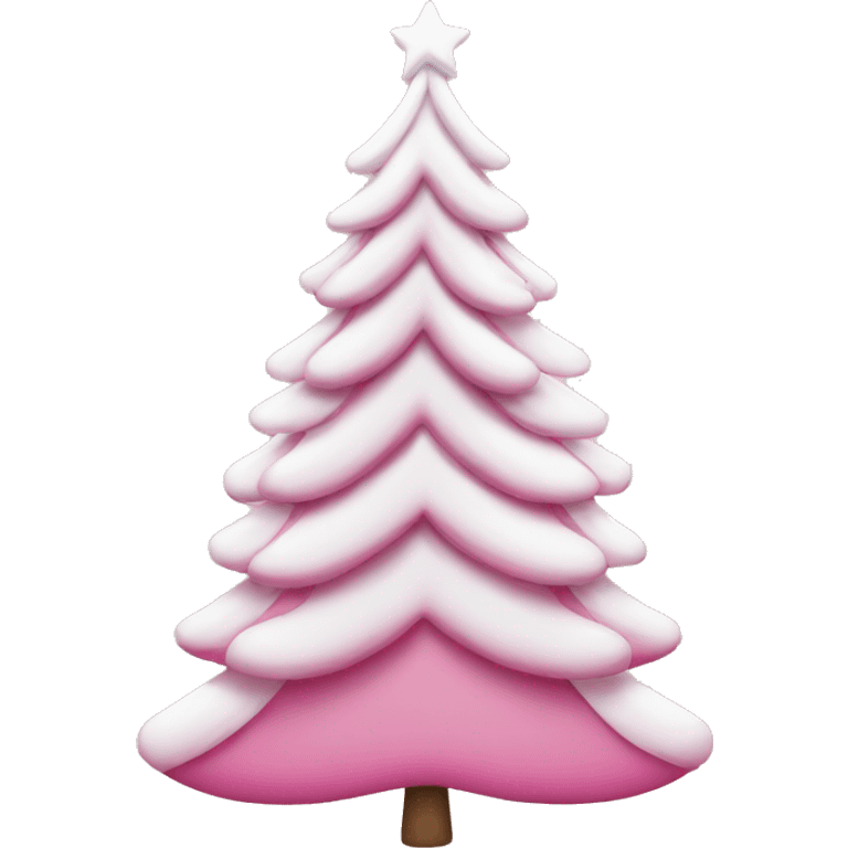 pink and white christmas tree emoji