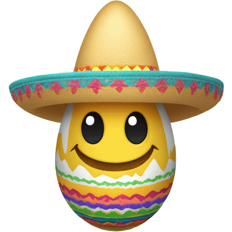 An egg wearing a sombrero emoji