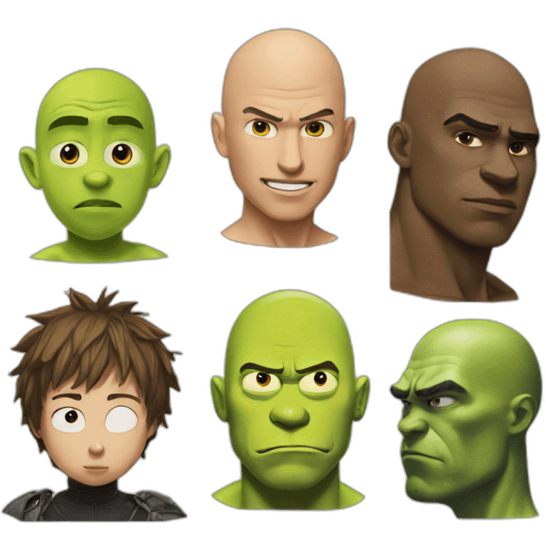 Shrek et one punch man  emoji