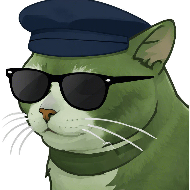 Cat with sunglasses emoji